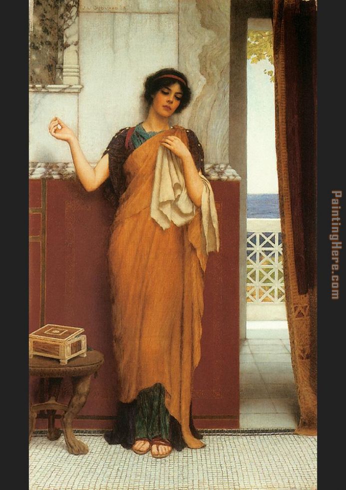 Idle Thoughts painting - John William Godward Idle Thoughts art painting